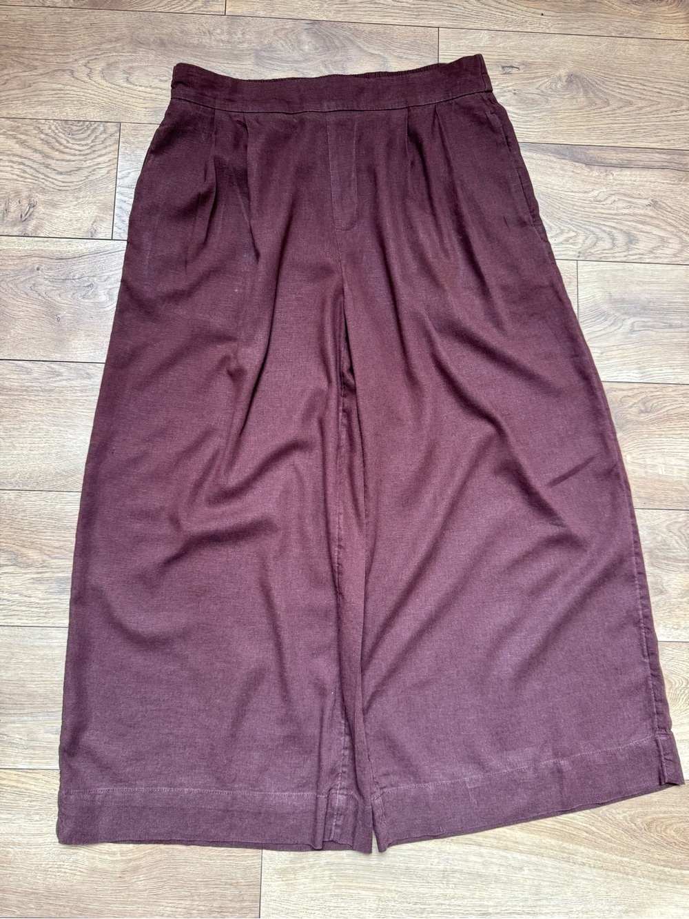 a new day Brown Wide-Leg linen pants